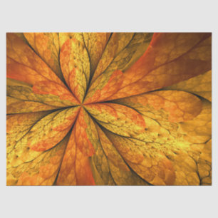 Autumn Plant, Modern Abstract Fractal Art Leaf Tissue Paper