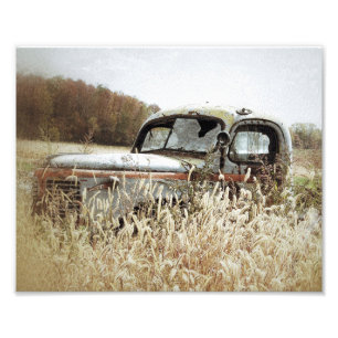 Autumn Pleasure -Old Truck In Fall Photo Print