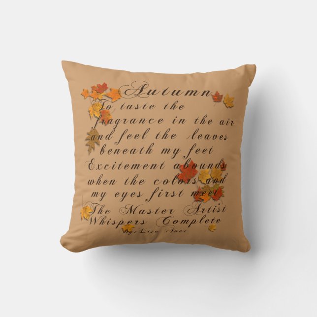 Autumn Poem Cushion (Front)