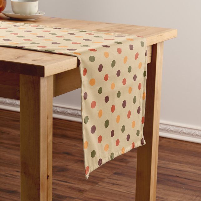 Autumn Polka Dot Table Runner (In Situ)