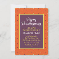Autumn Polka Dots Custom Invitation