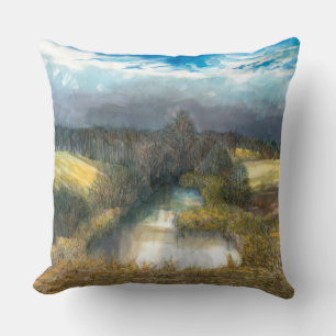 autumn pond cushion