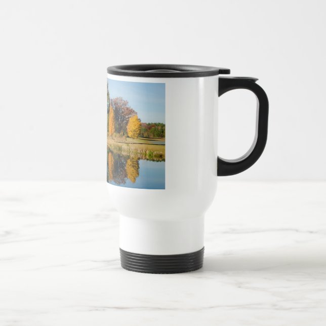 Autumn Pond Reflection Travel Mug (Right)