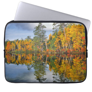 Autumn pond reflections, Maine Laptop Sleeve