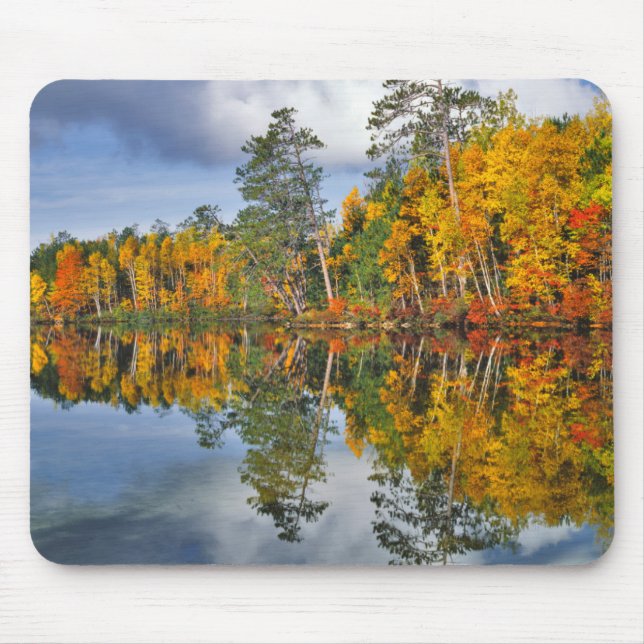 Autumn pond reflections, Maine Mouse Pad (Front)