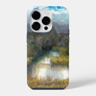 autumn pond watercolor iPhone 14 pro case