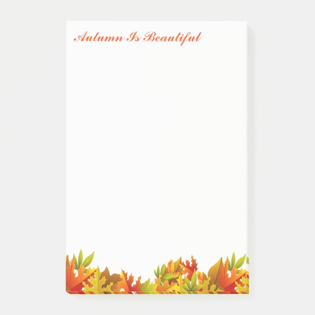 Autumn Post Notes-Autumn Is Beautiful Post-it Notes (Front)