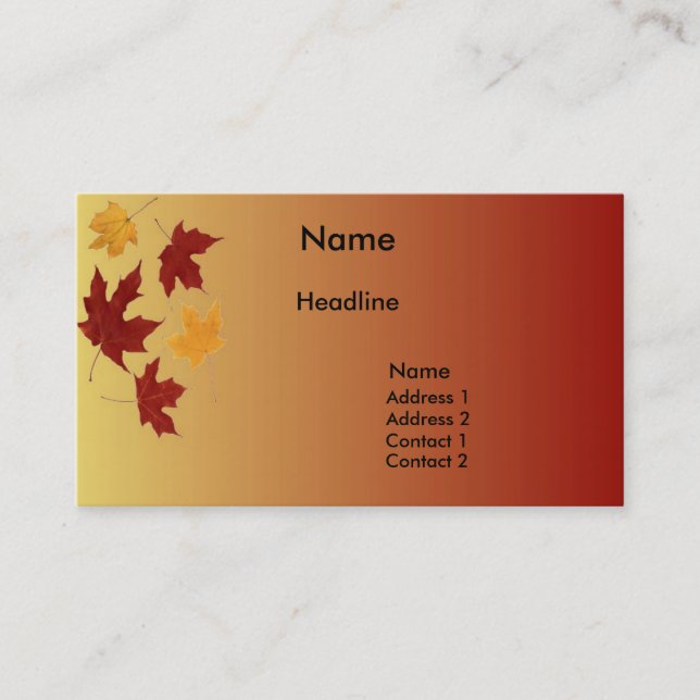 Autumn Profile Card (Front)
