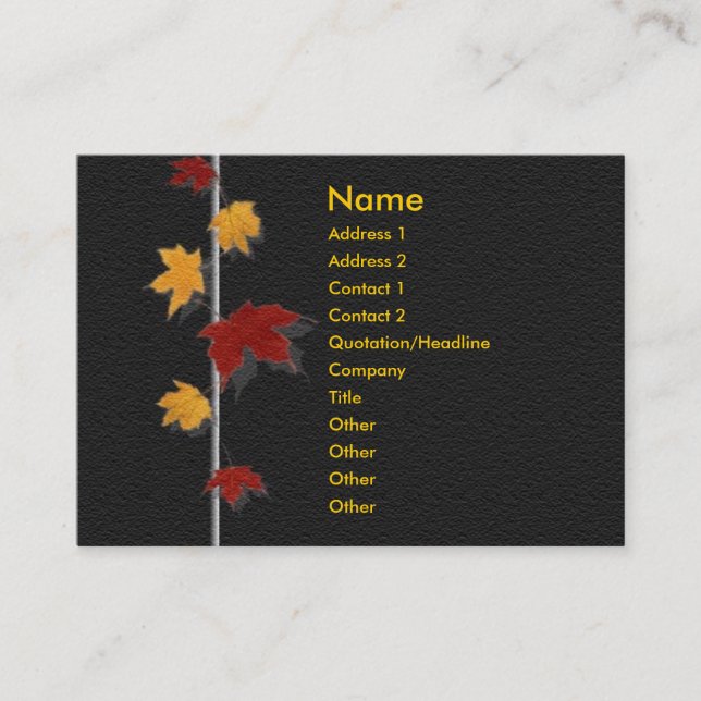 Autumn Profile Card (Front)