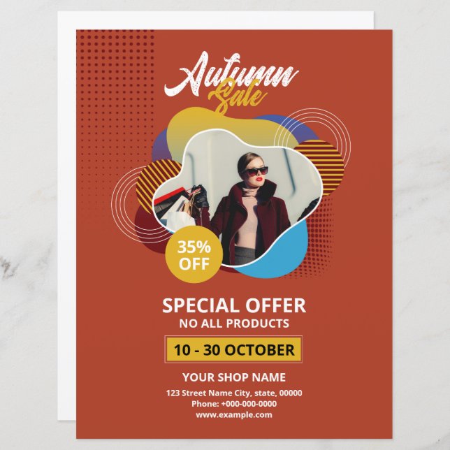 Autumn Promotional Sale Flyer Template (Front/Back)