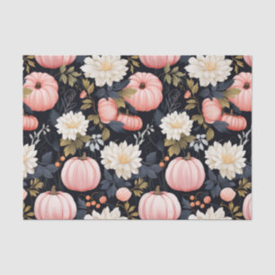 Autumn Pumpkin and Flowers Fall Decoupage Tissue Paper
