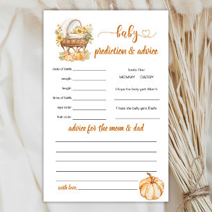 Autumn Pumpkin Baby Prediction and Advice Game