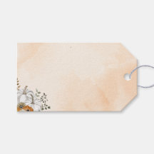 Autumn Pumpkin Baby Shower Favor Tags – Peach