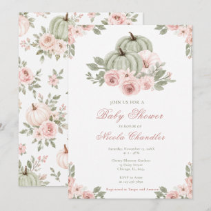 Autumn Pumpkin Baby Shower Invitation