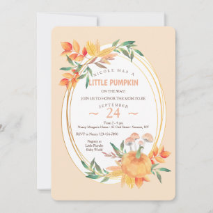 Autumn Pumpkin Baby Shower Invitation