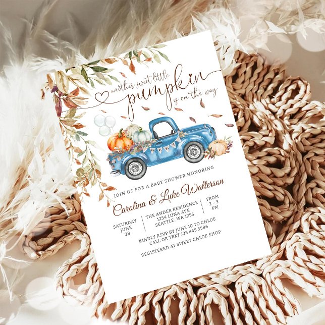 Autumn Pumpkin Baby Shower Invitation (Creator Uploaded)