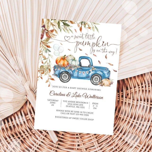 Autumn Pumpkin Baby Shower Invitation (Creator Uploaded)