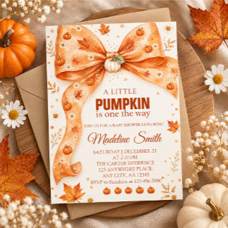 Autumn Pumpkin Baby Shower Invitation