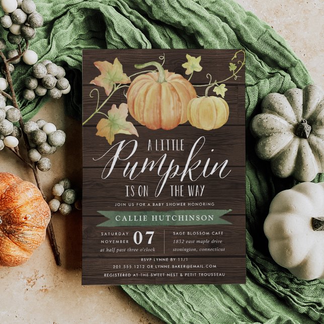 Autumn Pumpkin Baby Shower Invitation (Creator Uploaded)