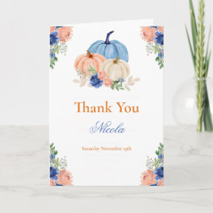 Autumn Pumpkin Baby Shower Thank You Card