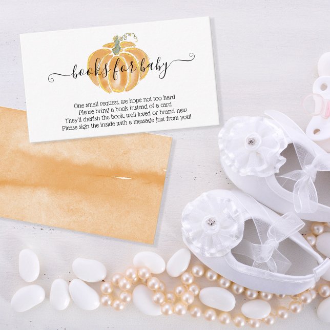 Autumn Pumpkin Books for Baby Enclosure Card (Creator Uploaded)