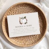 Autumn Pumpkin Books for Baby Enclosure Card