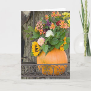 Autumn Pumpkin Bouquet Card