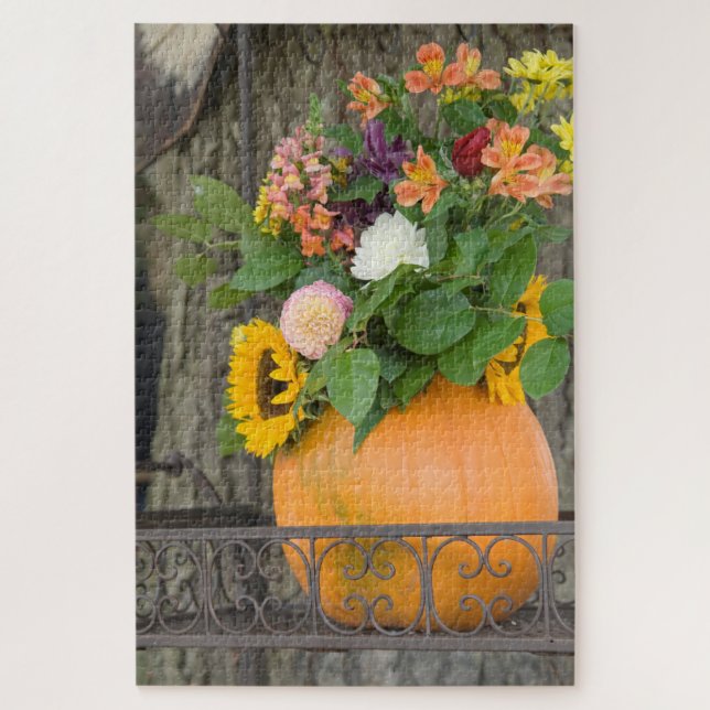 Autumn Pumpkin Bouquet Jigsaw Puzzle (Vertical)