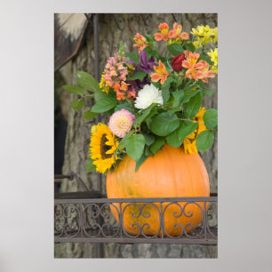 Autumn Pumpkin Bouquet Poster