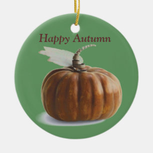 Autumn Pumpkin Ceramic Tree Decoration