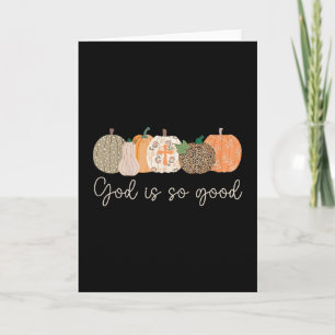 Autumn Pumpkin Christian Thanksgiving Faith God Is Card