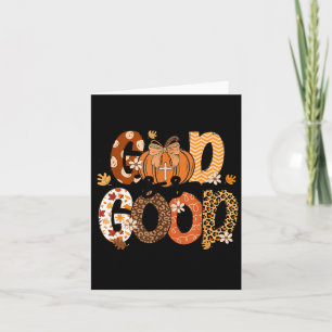 Autumn Pumpkin Christian Thanksgiving Faith God Is Card