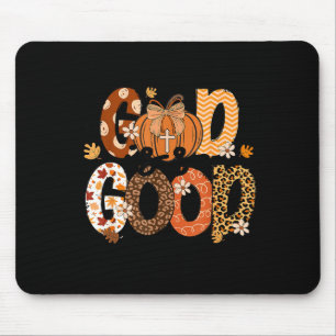 Autumn Pumpkin Christian Thanksgiving Faith God Is Mouse Pad