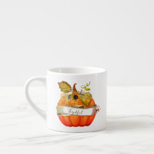 Autumn pumpkin customizeable espresso cup