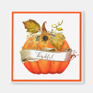 Autumn pumpkin customizeable magnet