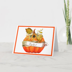Autumn pumpkin customizeable postcard