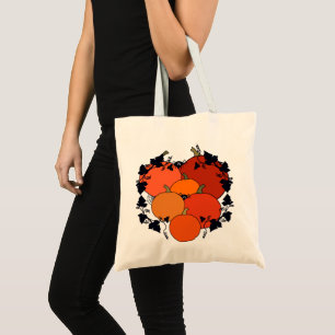 Autumn pumpkin design tote bag. bag