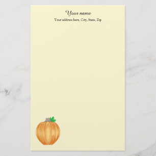 Autumn pumpkin elegant stationery