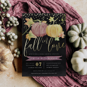 Autumn Pumpkin Fall Bridal Shower Foil