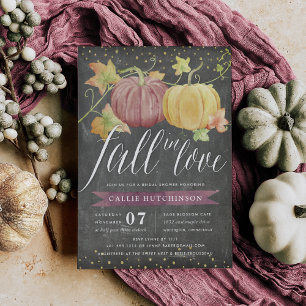 Autumn Pumpkin Fall Bridal Shower Invitation