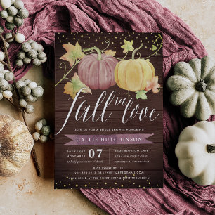 Autumn Pumpkin Fall Bridal Shower Invitation