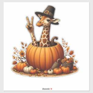 Autumn Pumpkin Fall Giraffe Thanksgiving Womens Me