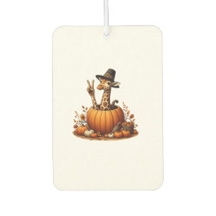 Autumn Pumpkin Fall Giraffe Thanksgiving Womens Me Car Air Freshener
