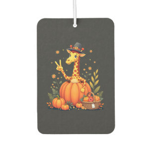 Autumn Pumpkin Fall Giraffe Thanksgiving Womens Me Car Air Freshener