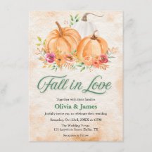 Autumn Pumpkin Fall in Love Wedding