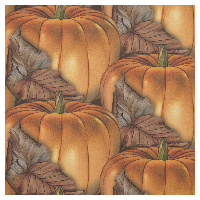 Autumn Pumpkin Halloween Fabric (Swatch)