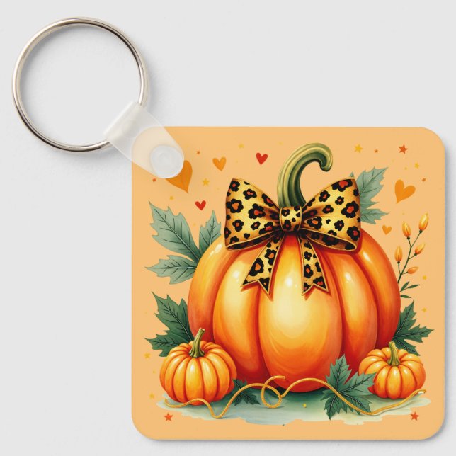 Autumn Pumpkin  Key Ring (Front)