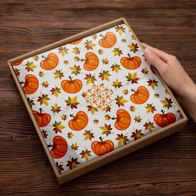 Autumn Pumpkin Leaves Tissue Paper |  Tissue Paper (Creator Uploaded)