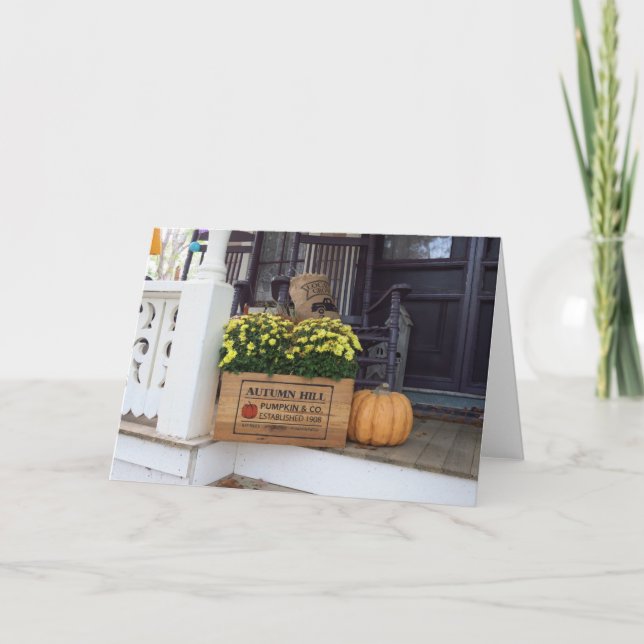Autumn Pumpkin - Martha's Vineyard Card (Front)