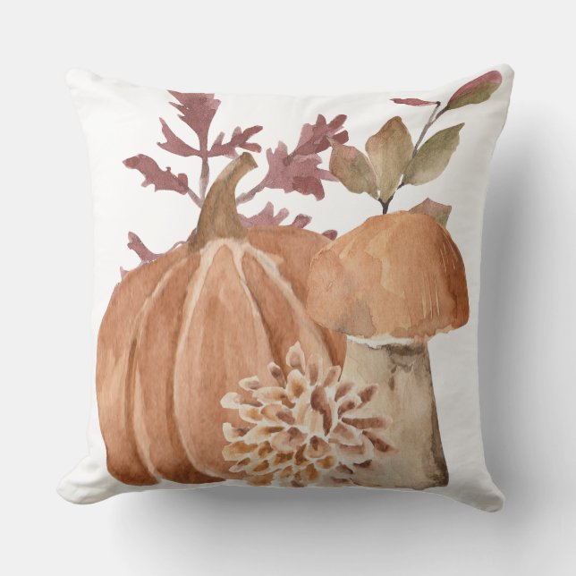 Autumn Pumpkin Mushroom Cushion (Front)